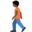 person walking, dark skin tone